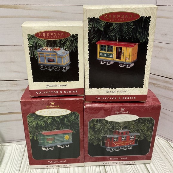 Hallmark Keepsake Yuletide Central Train- Pressed Tin #2 #3 #4 #5 - Picture 1 of 16